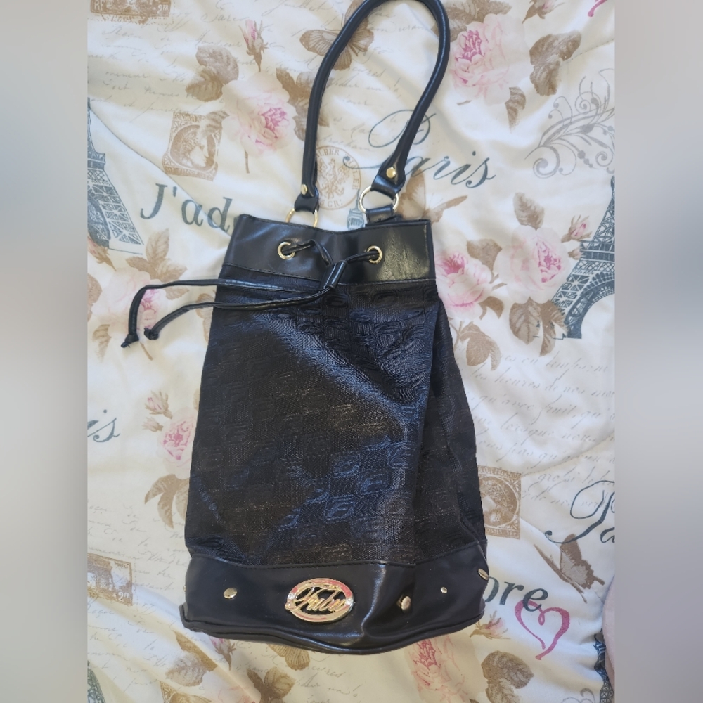 FUBU Black Bucket Bag